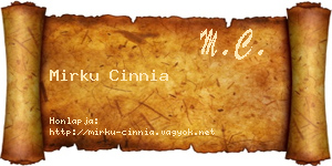 Mirku Cinnia névjegykártya